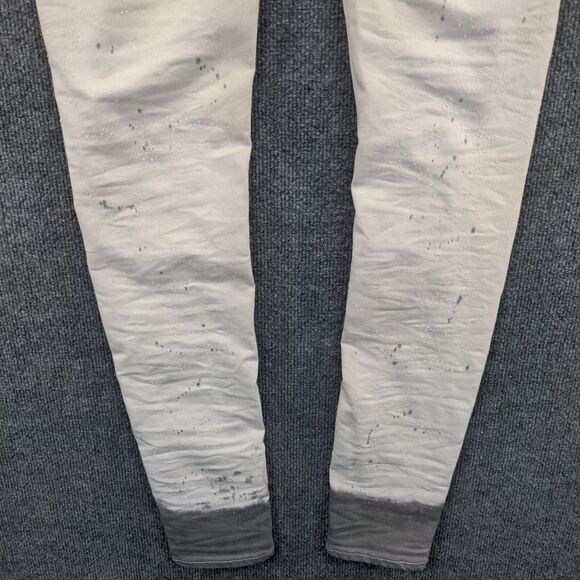 Cult of Individuality Womens Jeans White Gray 27 Gypsy High Rise Paint Splatter - Picture 8 of 14